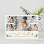 Calligrafie Herz Weihnachten Wasserfarbe Eukalyptu (Stehend Vorderseite)