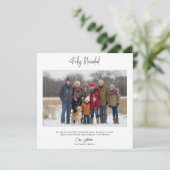 Calligrafie Hispanic Feliz Navidad WeihnachtsFoto Feiertagskarte (Stehend Vorderseite)