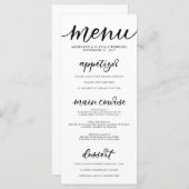 Calligrafie-Menükarte Menükarte (Vorne/Hinten)