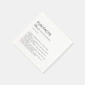 Calligrafie Minimalistisch Trivia Fun Fakten Hochz Serviette (Ecke)