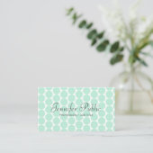 Calligrafie Moderne Vorlage Eleganter Mint Green B Visitenkarte (Stehend Vorderseite)