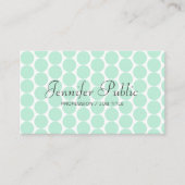 Calligrafie Moderne Vorlage Eleganter Mint Green B Visitenkarte (Vorderseite)