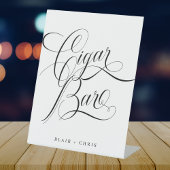 Calligrafie Modernes Hochzeitszeichen für Zigarren Sockelschild