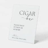Calligrafie Modernes Hochzeitszeichen für Zigarren Sockelschild (Vorderseite)