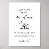 Calligrafie Modernes Zeichen für die Hochzeitsszen Poster (Vorne)