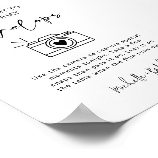 Calligrafie Modernes Zeichen für die Hochzeitsszen Poster (Ecke)