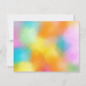 Calligrafie Monogram Template Custom Colorful Mitteilungskarte (Rückseite)