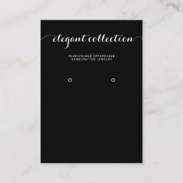 Calligrafie Schwarz-weiß Earring Display Visitenkarte