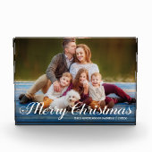 Calligrafie Script Foto Merry Christmas Star (Vorderseite)