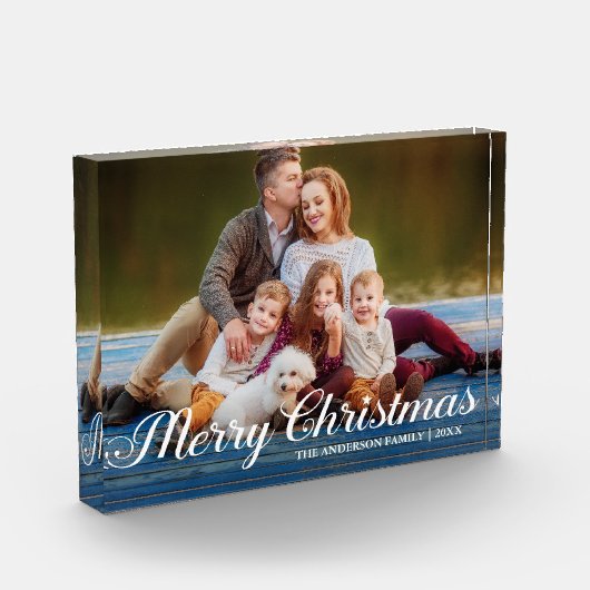 Calligrafie Script Foto Merry Christmas Star (Links)