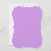 Calligrafie Script Lila Violet Floral Wedding Einladung (Rückseite)