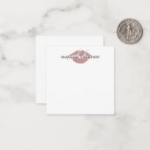 Calligrafie-Script Mitteilungskarte (Vorderseite/Rückseite Beispiel)