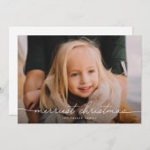 Calligrafie Script Three Foto Frohe Weihnachten (Vorne/Hinten)