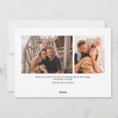 Calligrafie Script Three Foto Frohe Weihnachten (Rückseite)