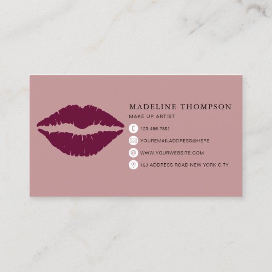 Calligrafie-Script Visitenkarte (Rückseite)