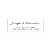 Calligrafie Script Wedding Rücksendeadresse Modern Permastempel (Design)