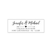 Calligrafie Script Wedding Rücksendeadresse Modern Permastempel (Design)