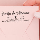 Calligrafie Script Wedding Rücksendeadresse Modern Permastempel