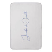 Calligrafie trendy klassische Drehbuch schlicht Pe Badematte (Vorderseite Vertikal)