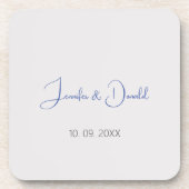 Calligrafie trendy klassische Drehbuch schlicht Pe Getränkeuntersetzer (Vorderseite)