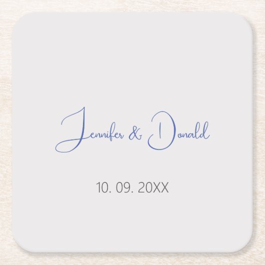 Calligrafie trendy klassische Drehbuch schlicht Pe Rechteckiger Pappuntersetzer (Vorderseite)