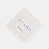 Calligrafie trendy klassische Drehbuch schlicht Pe Serviette (Ecke)