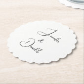 Calligrafie trendy klassische Drehbuch schlicht Pe Untersetzer (angewinkelt)