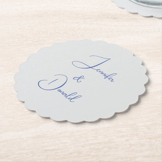 Calligrafie trendy klassische Drehbuch schlicht Pe Untersetzer (angewinkelt)