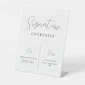 Calligrafie Wedding Signature Cocktail Bar Sockelschild (Vorderseite)
