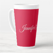 Calligrafischer Name Elegance Cherry Red Personali Milchtasse (Linke Ecke)