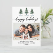 Calligrafisches Foto Feiertagskarte (Stehend Vorderseite)