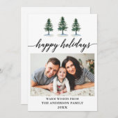 Calligrafisches Foto Feiertagskarte (Vorne/Hinten)