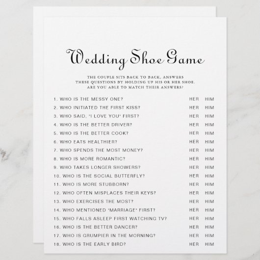 Calligrafisches Klassisches Minimalistisches Hochz (Vorne/Hinten)