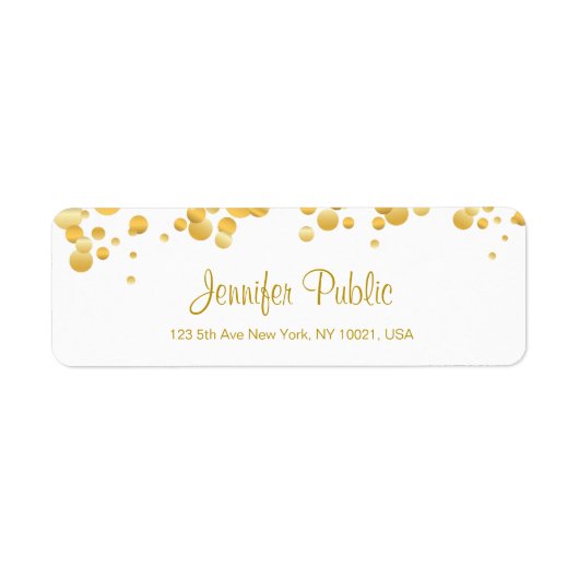 Calligrafisches Skript Elegant Template Gold Confe (Vorne)