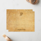 Calligrafisches Skript für Vintages klassisches Au Mitteilungskarte (Vorderseite/Rückseite Beispiel)