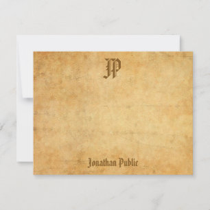 Calligrafisches Skript für Vintages klassisches Au Mitteilungskarte