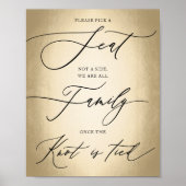 Calligrafisches Skript Gold Pick Ein Sitzkissenzei Poster (Vorne)