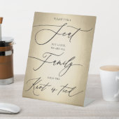 Calligrafisches Skript Gold Pick Eine SitzHochzeit Sockelschild (In SItu)