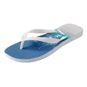 Calligrafy Beach nur verheiratet Hochzeit Flip Flo Badesandalen (Schrägansicht)