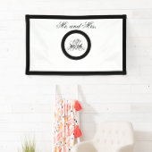 Calligrafy Black Rose Wedding Banner (Insitu)