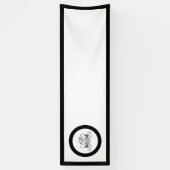 Calligrafy Black Rose Wedding Banner (Vertikal)