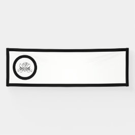 Calligrafy Black Rose Wedding Banner