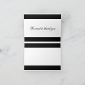 Calligrafy Black Rose Wedding Dankeskarte (Innenseite)