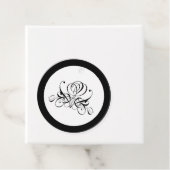 Calligrafy Black Rose Wedding Geschenkanhänger (Beispiel)