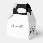 Calligrafy Black Rose Wedding Geschenkschachtel (Rückseite)