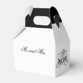 Calligrafy Black Rose Wedding Geschenkschachtel (Vorderseite)