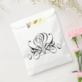 Calligrafy Black Rose Wedding Geschenktütchen (Versiegelt)