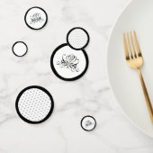 Calligrafy Black Rose Wedding Konfetti (Gruppe)