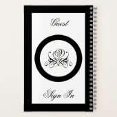 Calligrafy Black Rose Wedding Notizblock (Rückseite)