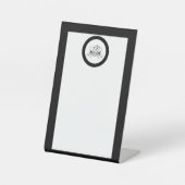 Calligrafy Black Rose Wedding Sockelschild (Vorderseite)